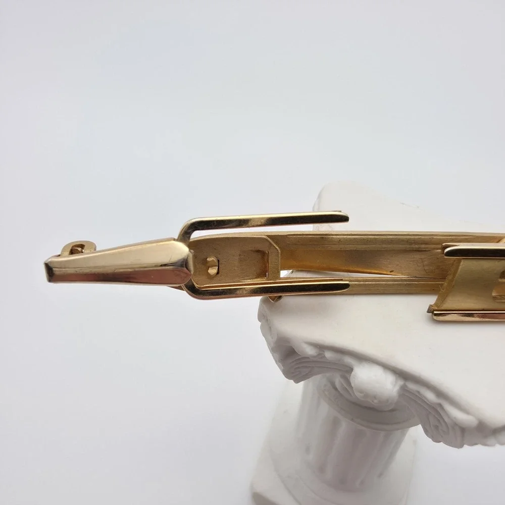 Vintage ANSON USA Tie Clip Bar Clasp Gold Plate Initial Letter C FREE $HIPPING!!